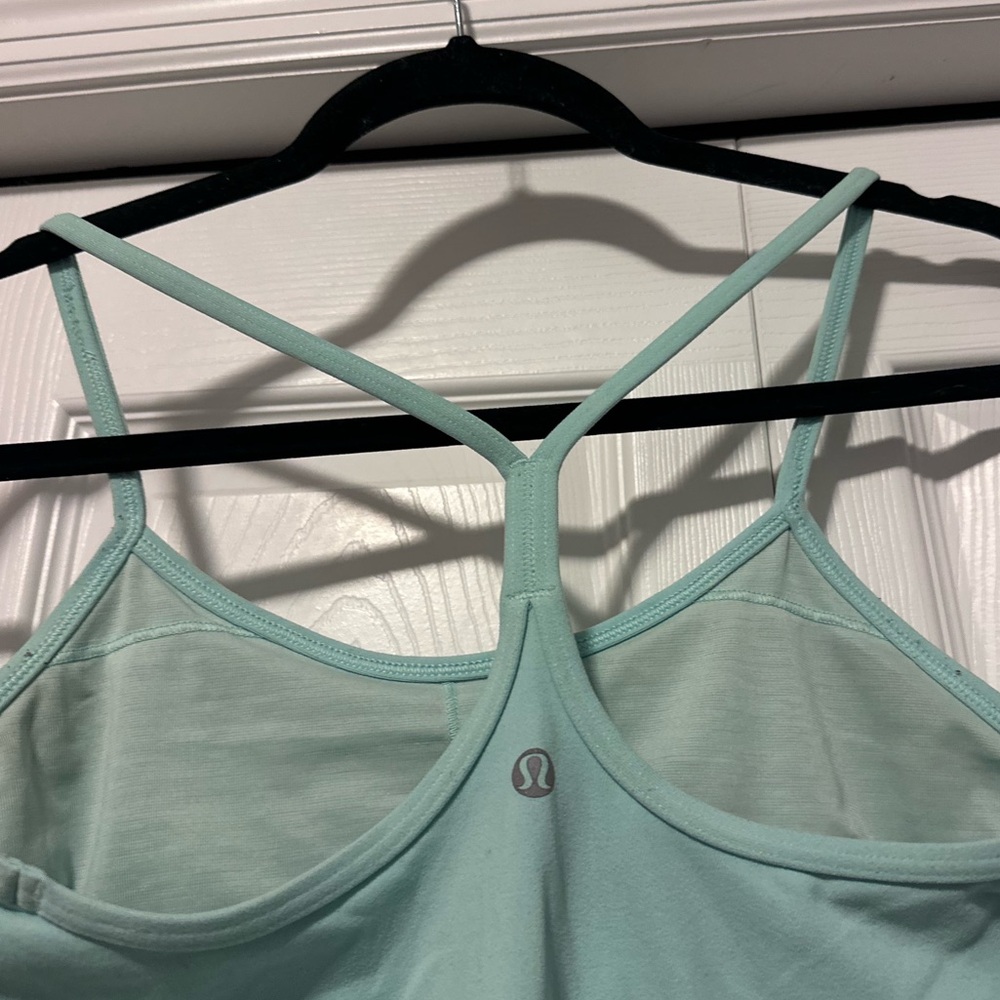 Vintage Lululemon Women's Mint Blue Tank Top with built in bra. - Picture 2 of 2